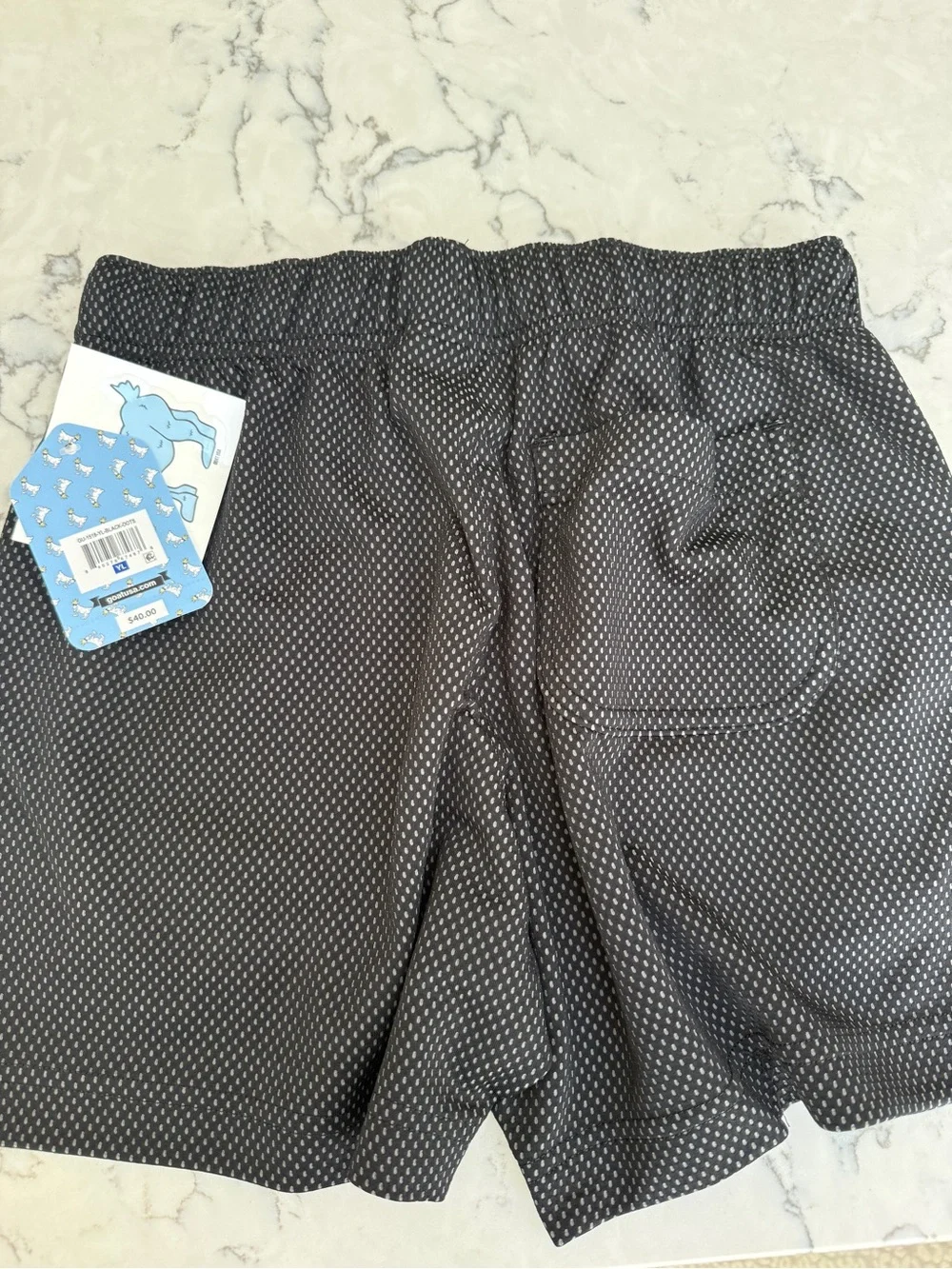 Kids Black GOAT USA Logo Athletic Shorts with Adjustable Drawstring